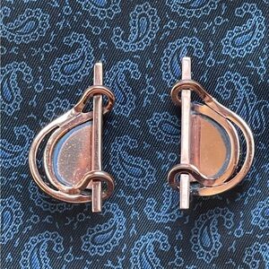 Vintage Renoir copper earrings mid-century modern clips